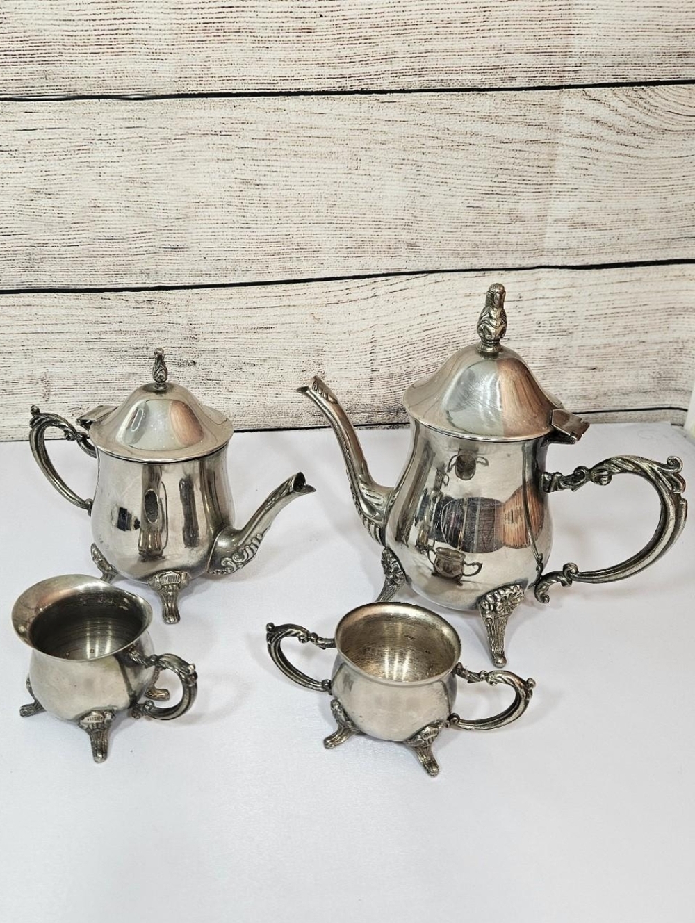 Silver-Plated Tea Set - Classic Silver Finish